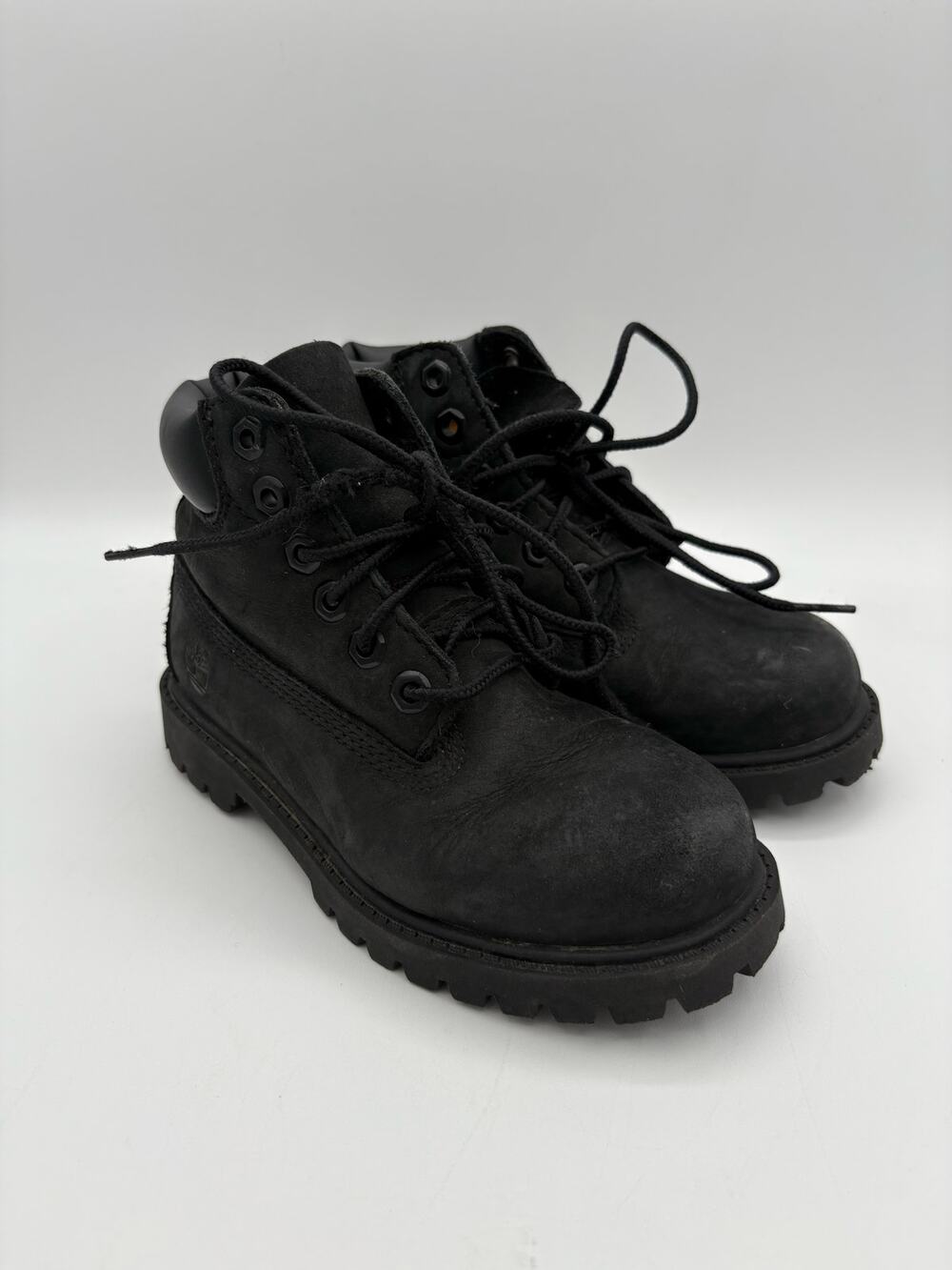 Kids Timberland Black Leather Boots Size Little Kids 11